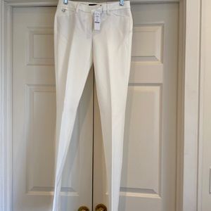 White House Black Market winter white ponte slim boot cut pants. NWT. O-Long